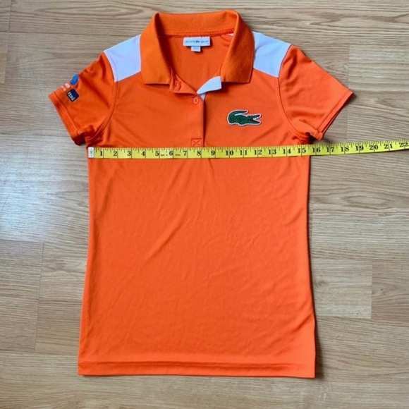 LACOSTE Sport Vtg “Miami Open” Women’s Tennis Polo Shirt - Picture 7 of 10